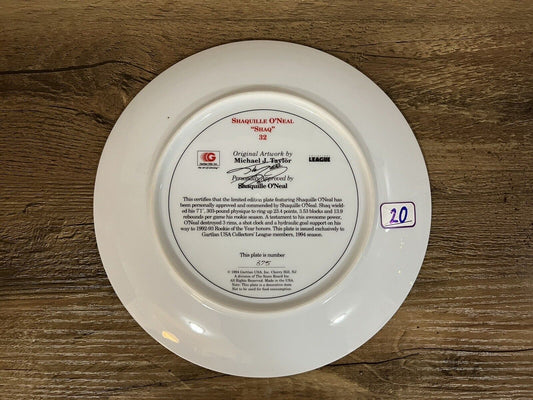 SHAQUILLE O'NEAL collector plate GARTLAN Michael Taylor BASKETBALL NBA