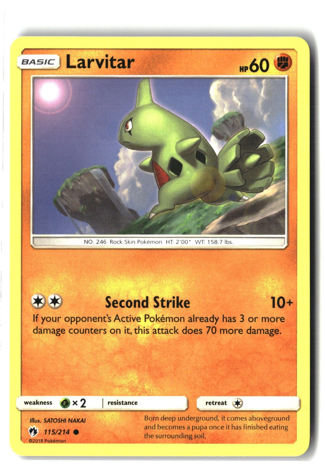 Larvitar (115) (SM - Lost Thunder 115/214) NM