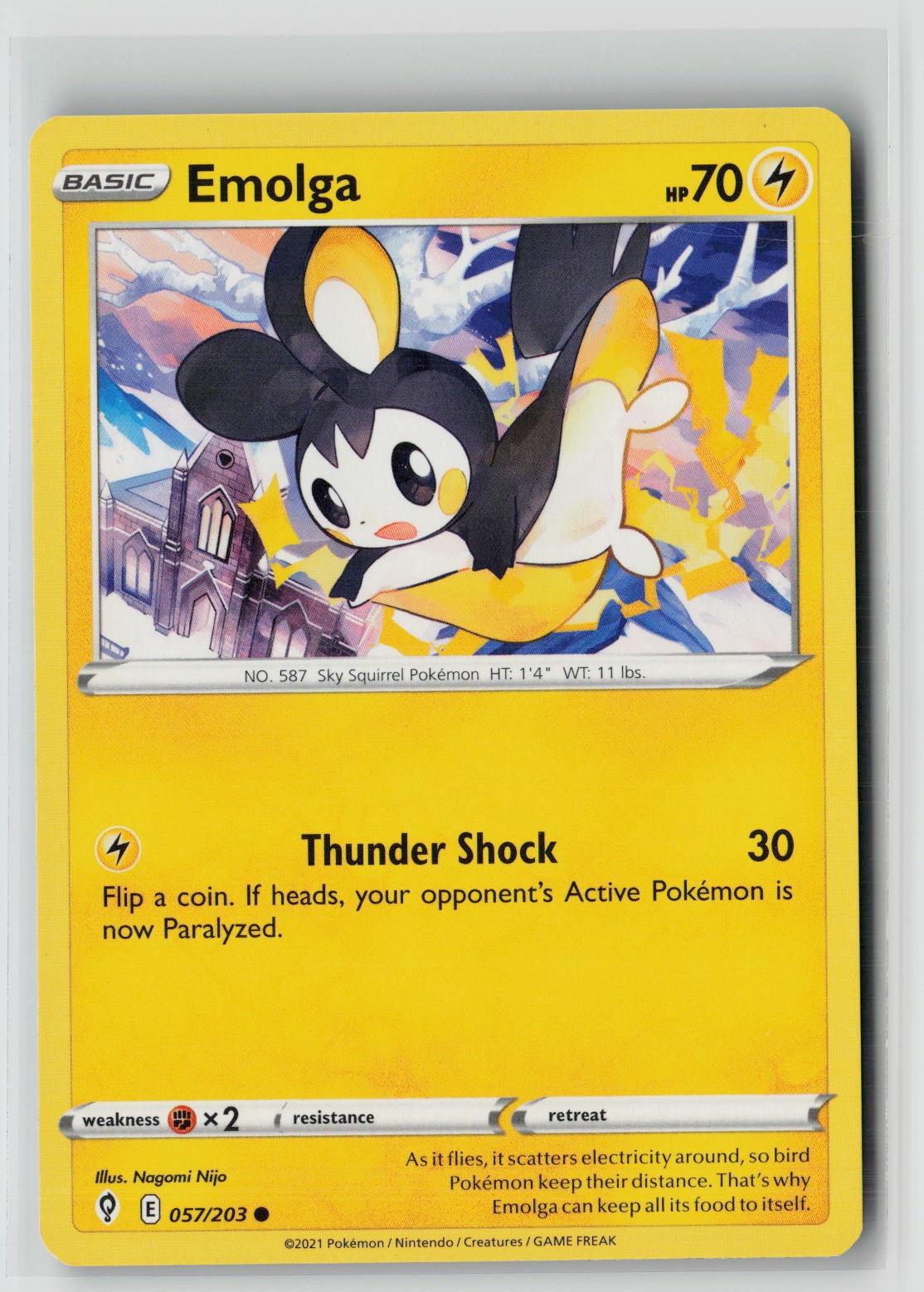 Emolga (SWSH07: Evolving Skies 057/203) NM