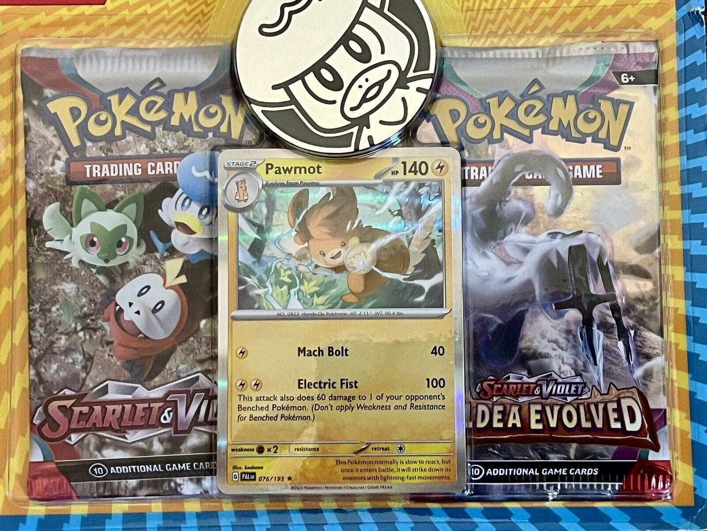 Pokémon TCG *Scarlet & Violet + Paldea Evolved Blister Pack* *Pawmot Promo*