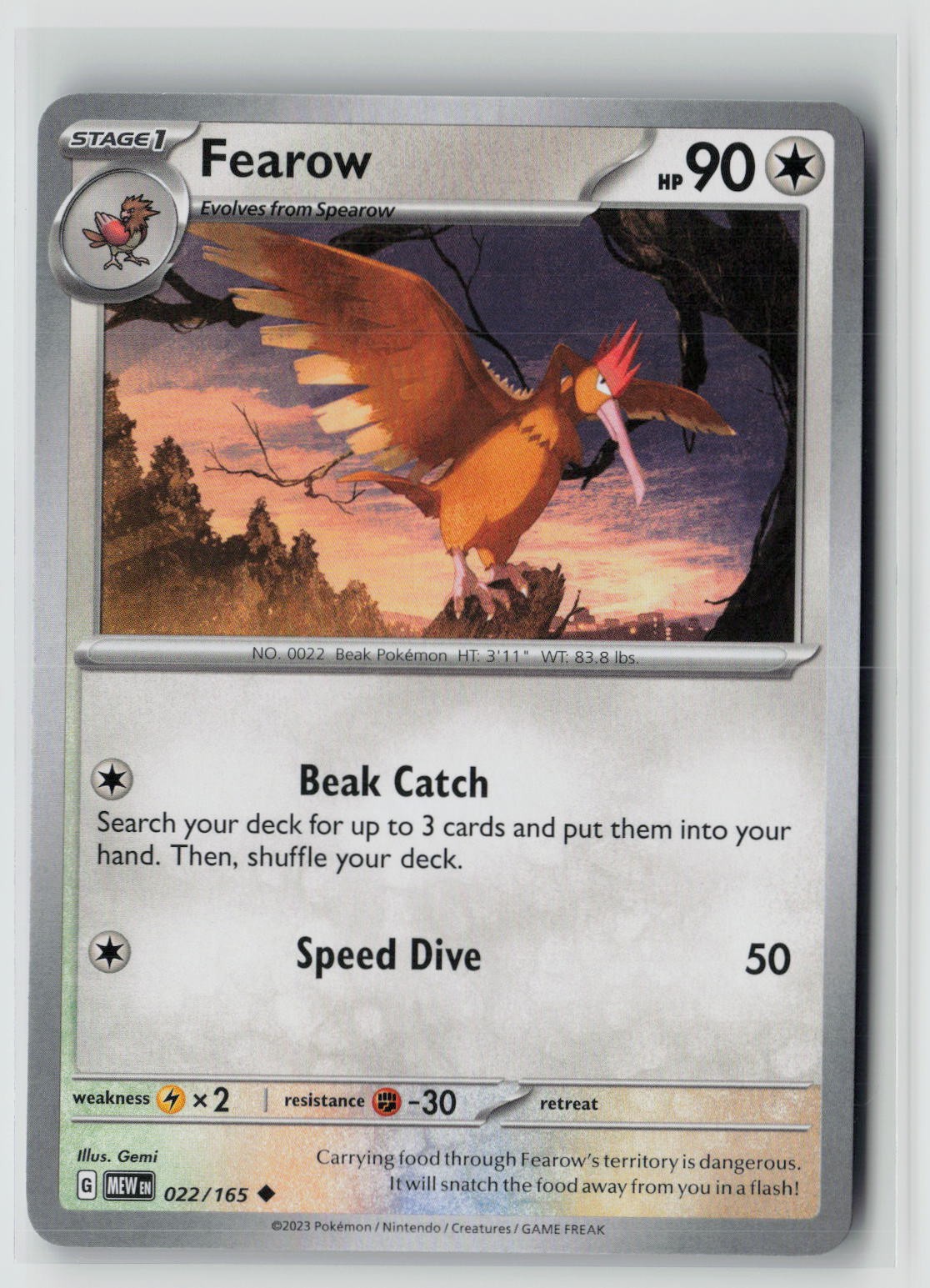 Fearow (SV: Scarlet & Violet 151 022/165) NM