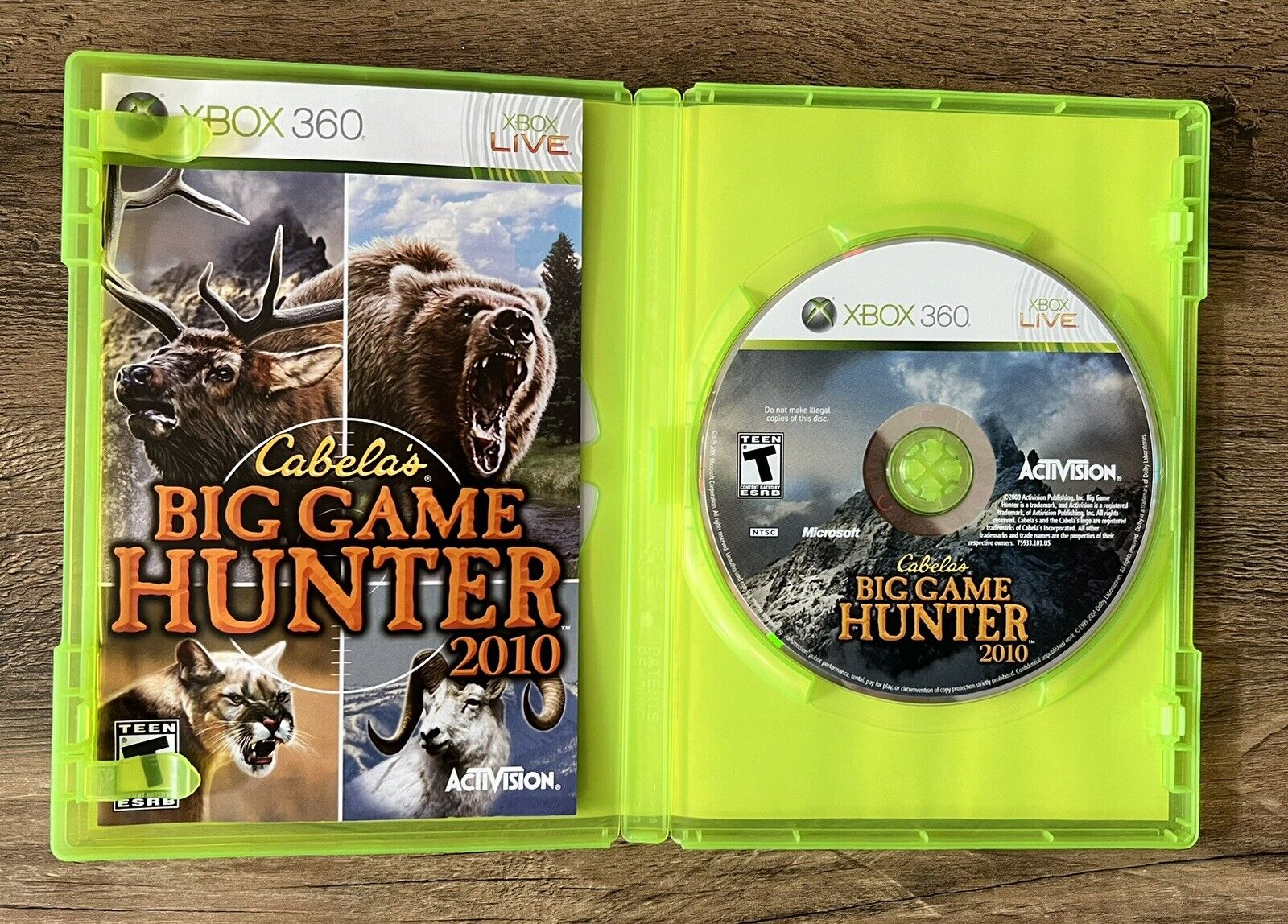 Cabela's Big Game Hunter 2010 (Microsoft Xbox 360, 2009) Tested & Works!