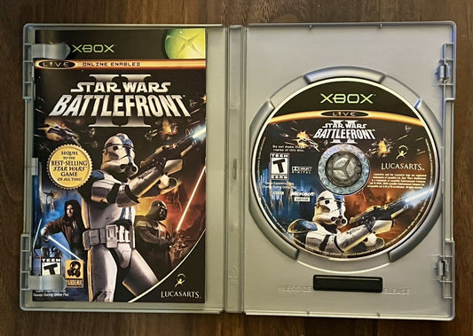 Star Wars: Battlefront II (Microsoft Xbox, 2005) Complete with Manual CIB