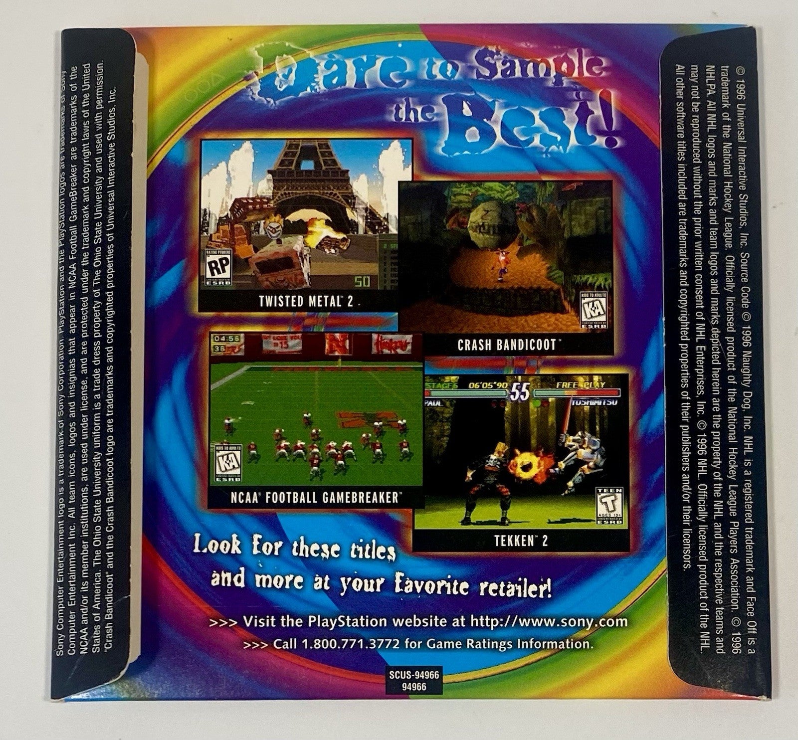 Interactive CD Sampler Pack Volume Three 3 (Sony PlayStation 1) PS1  Tested