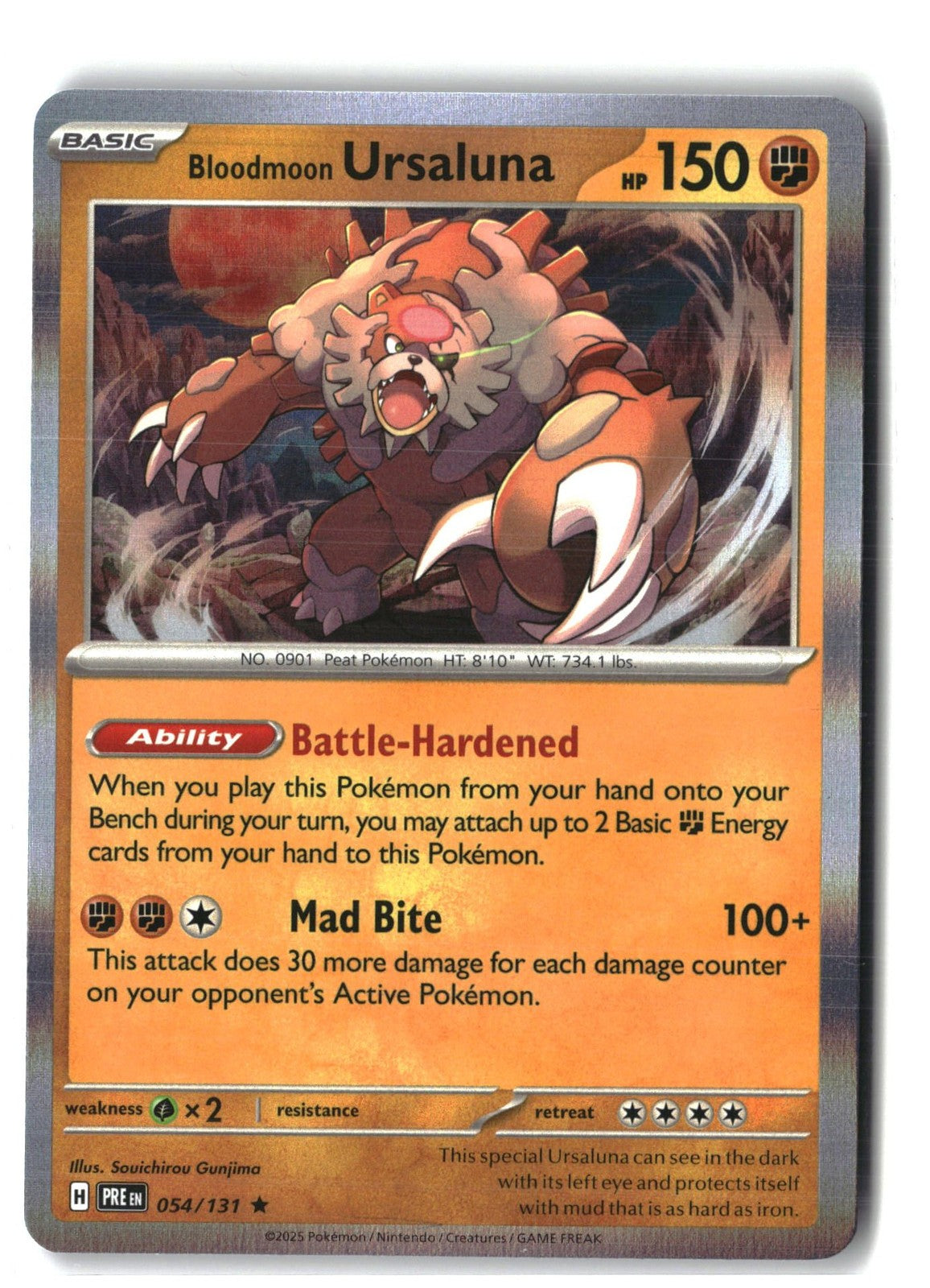 Bloodmoon Ursaluna Holofoil NM (SV: Prismatic Evolutions 054/131)