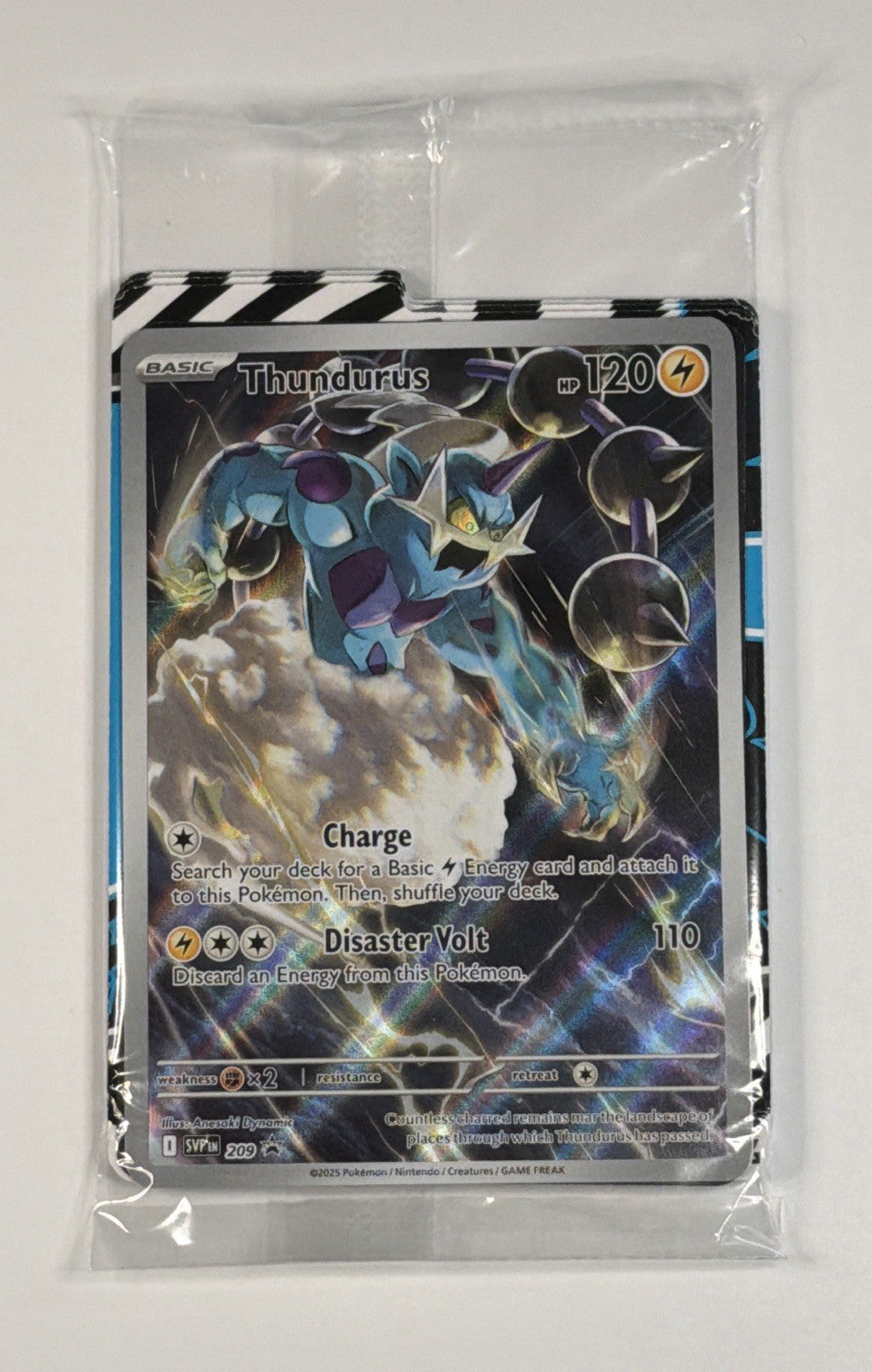 Thundurus #209 Black Star Promo SEALED - Pokemon Scarlet & Violet Black Bolt ETB