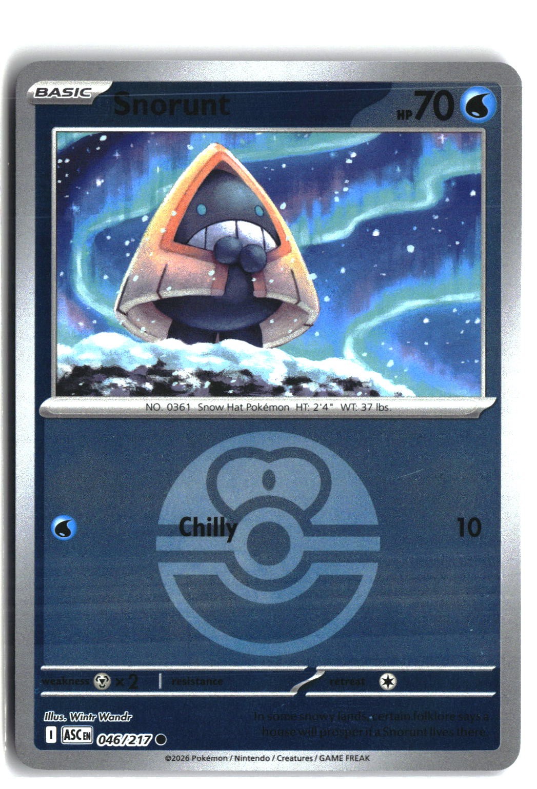 Snorunt (Love Ball) Reverse Holofoil NM (ME: Ascended Heroes 046/217)