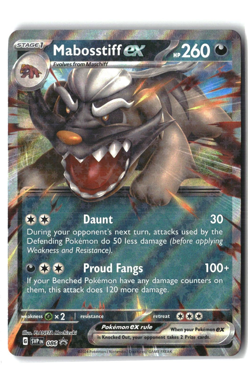 Mabosstiff ex Holofoil NM (SV: Scarlet & Violet Promo Cards 086)