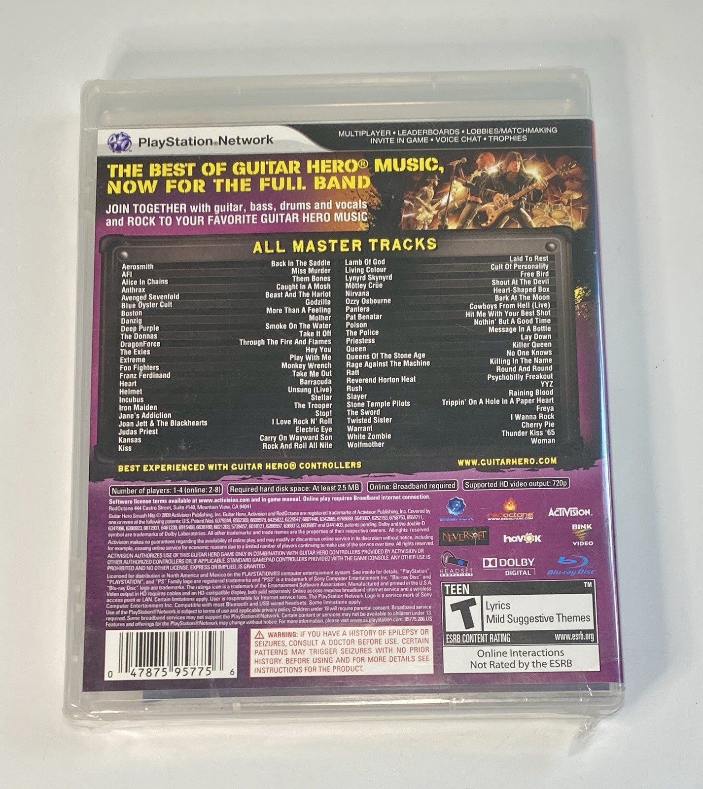 Guitar Hero: Smash Hits (Sony PlayStation 3, 2009) Brand New Factory Sealed