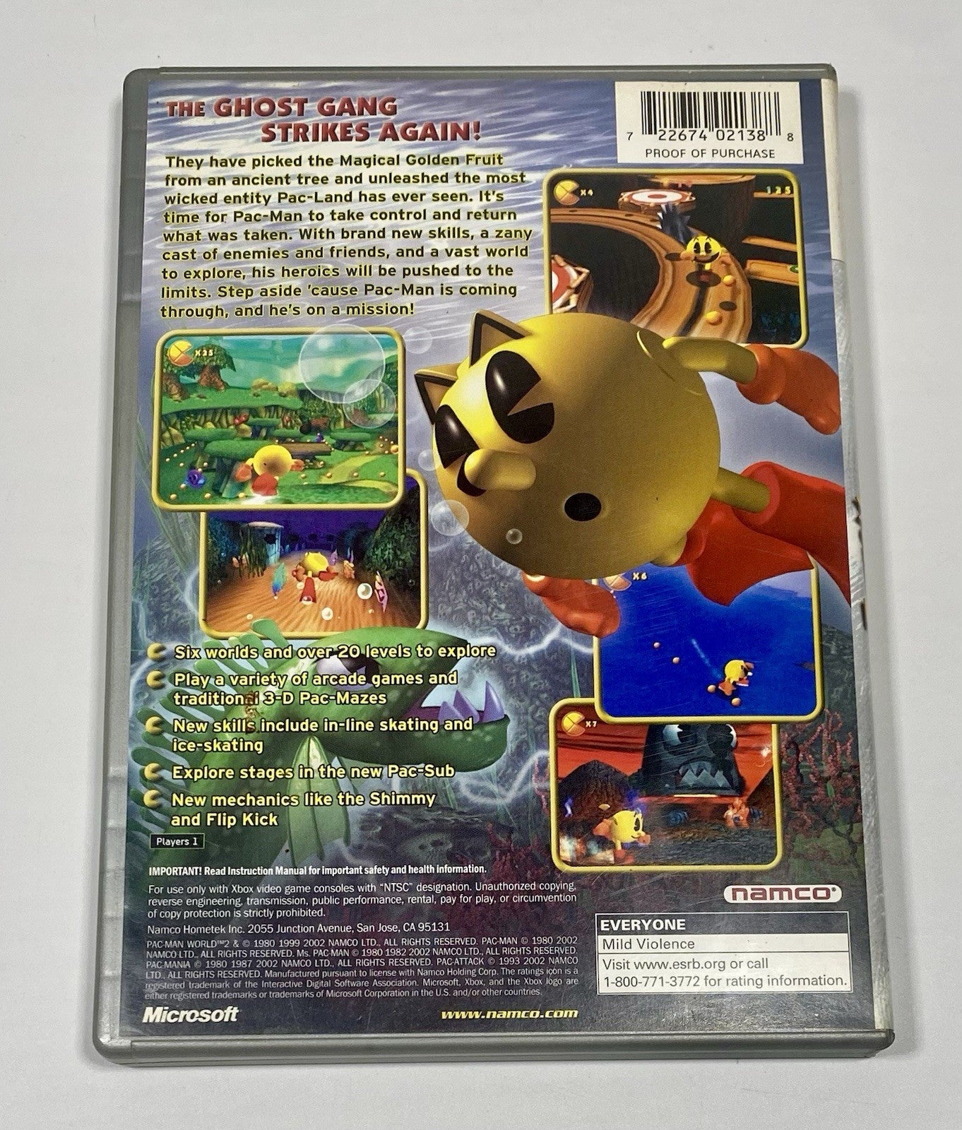 Pacman World 2 (Original Microsoft Xbox, 2002) Authentic, Tested & Working