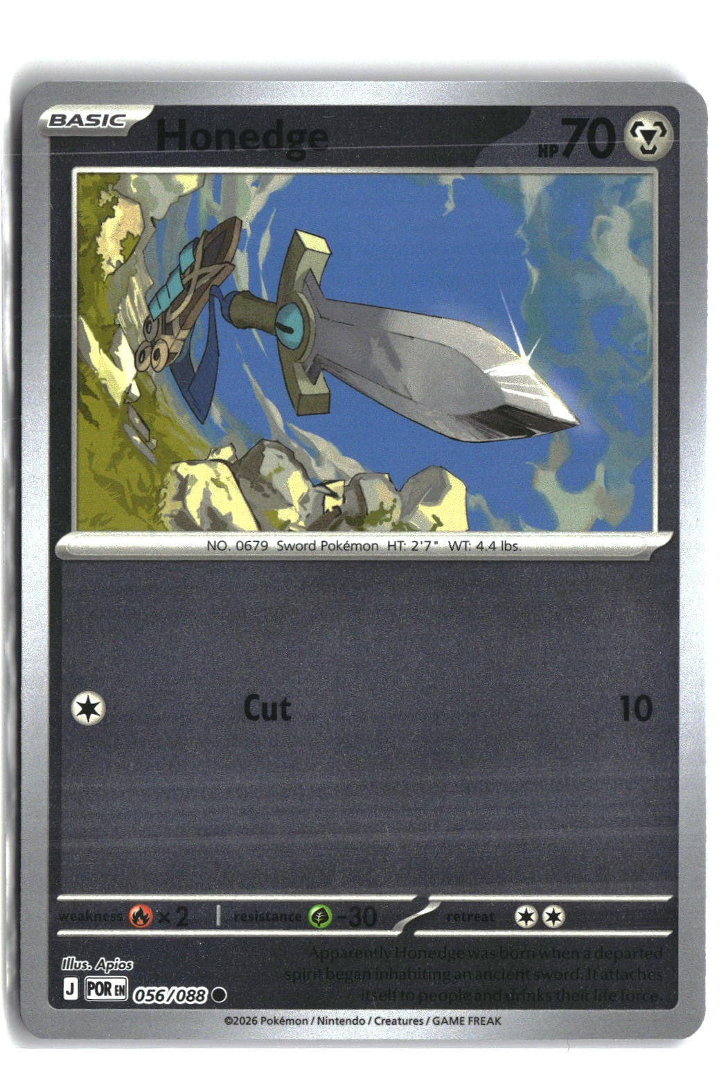 Honedge Reverse Holofoil NM (Perfect Order 056/088)