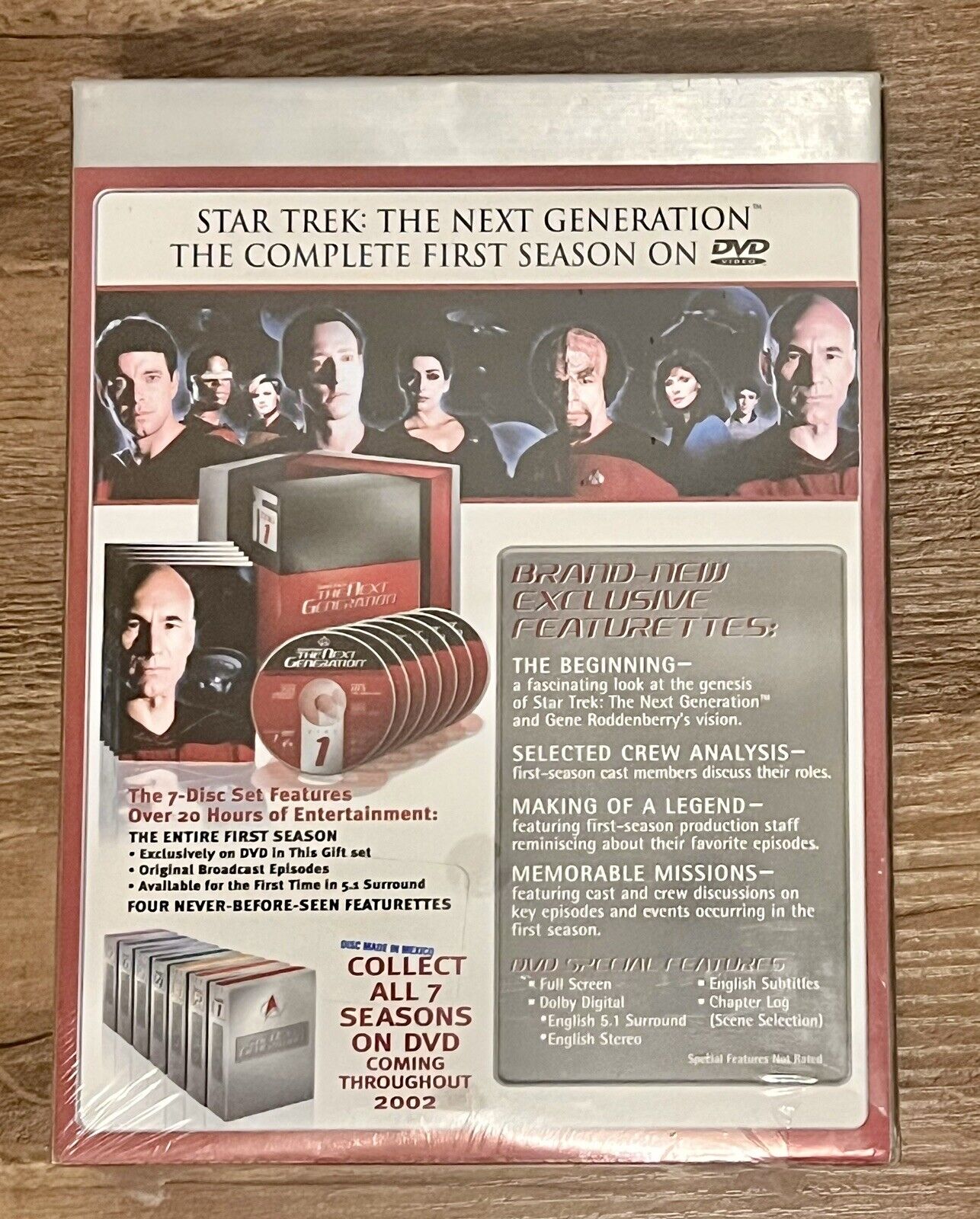 Star Trek: The Next Generation - Season 1 (DVD, 2002, 7-Disc Set, Sensormatic)