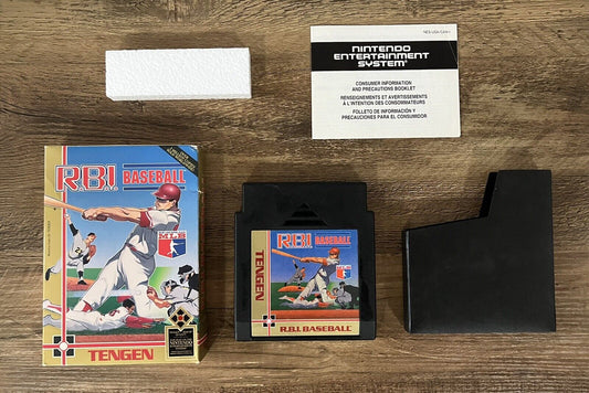 R.B.I. Baseball: Tengen (Nintendo NES, 1988) Box , Sleeve & Game Tested