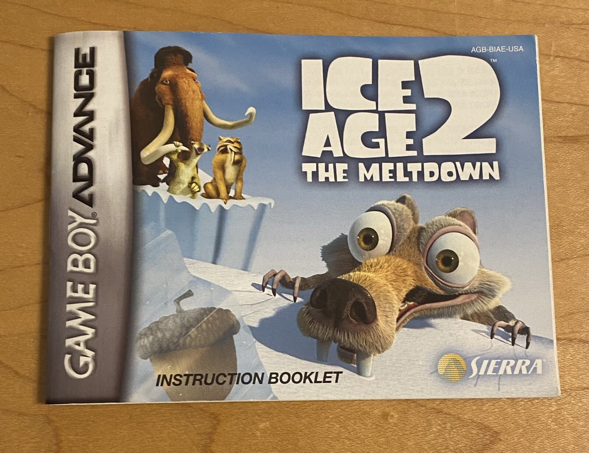 Ice Age 2: The Meltdown (Nintendo Game Boy Advance GBA, 2006) CIB W/ Manual