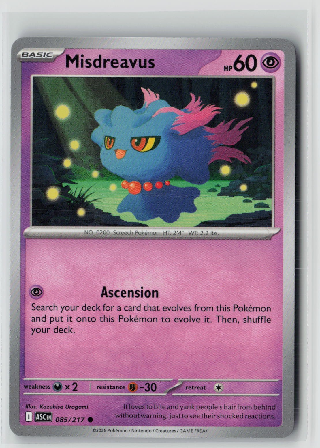 Misdreavus (ME: Ascended Heroes 085/217) NM
