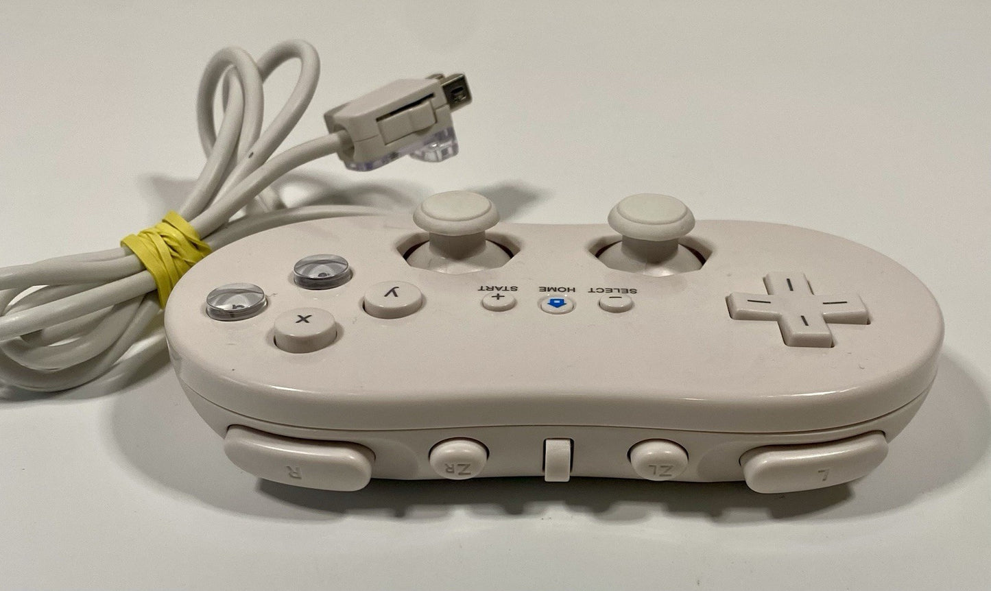 Official Authentic Nintendo Wii Classic Controller White OEM - Tested & Working!
