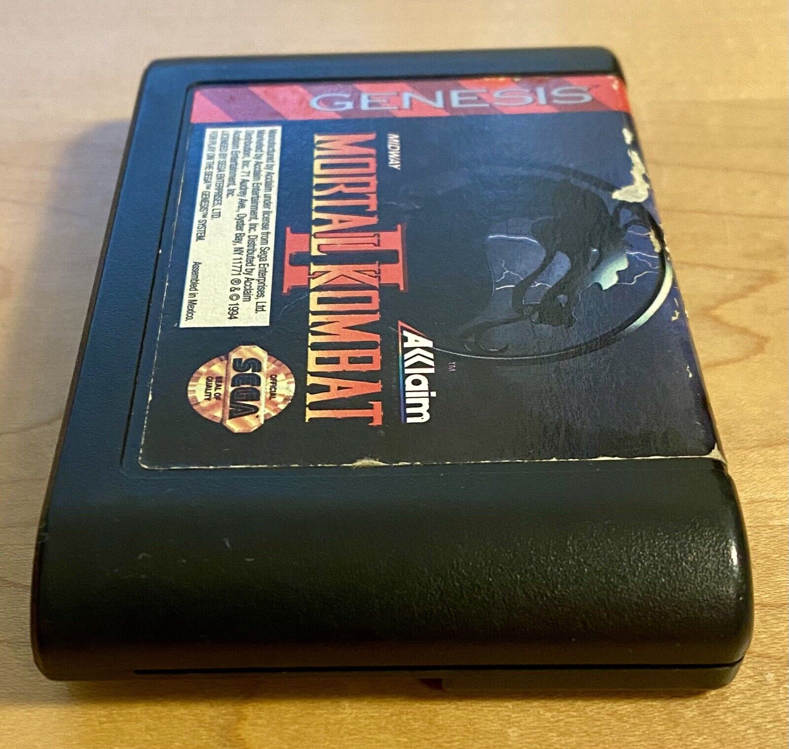 Mortal Kombat II 2 (Sega Genesis, 1994) Authentic, Tested & Works, Cart Only