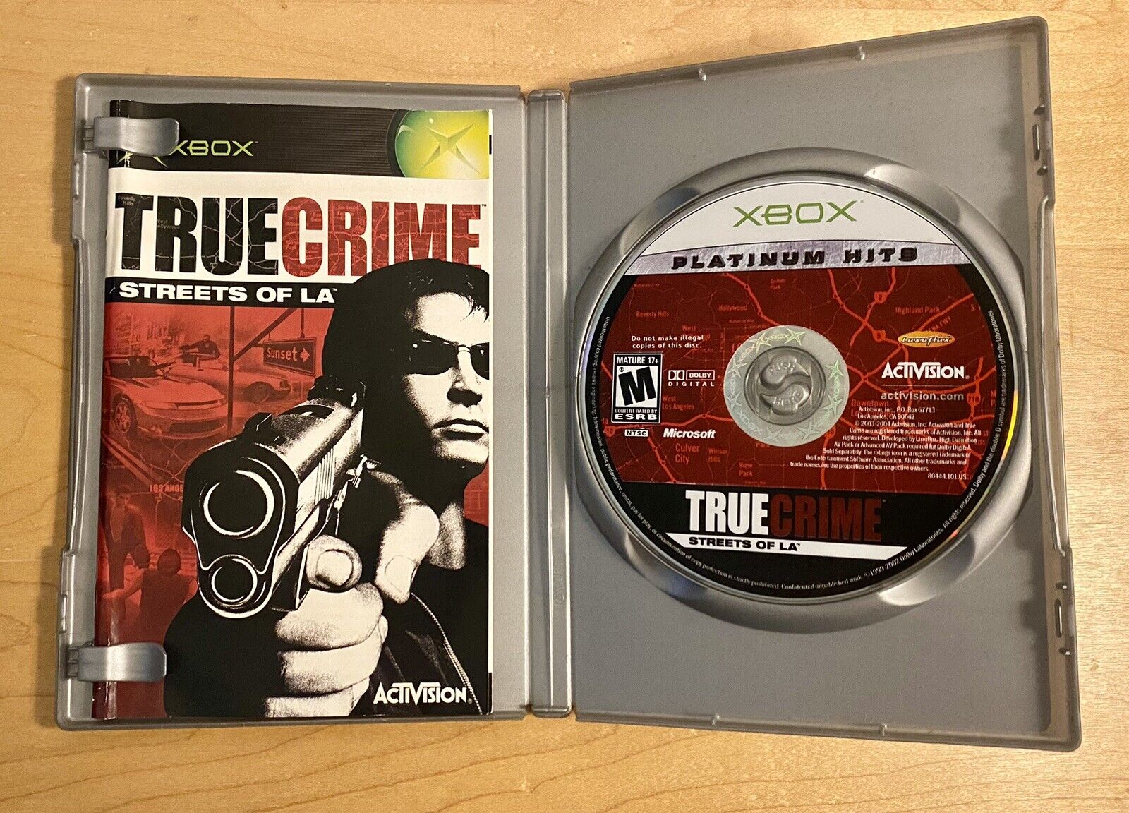 True Crime: Streets of L.A (Microsoft Xbox, 2004) CIB w/ Manual, Tested