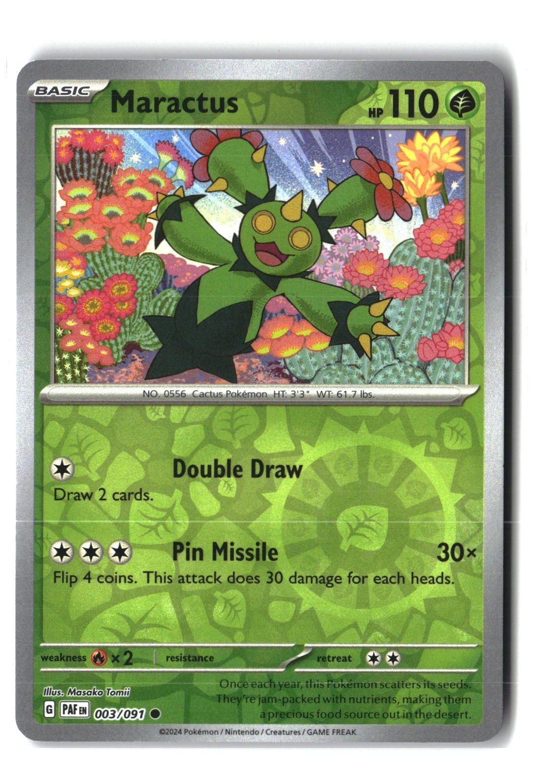 Maractus Reverse Holofoil NM (SV: Paldean Fates 003/091)