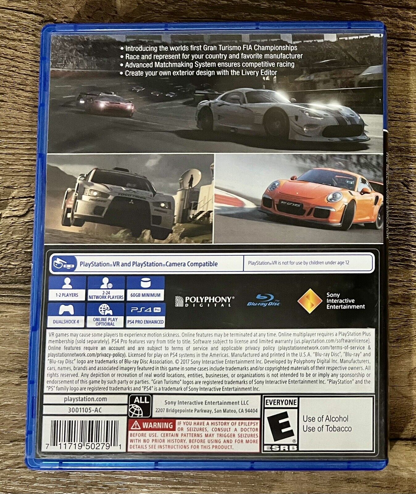 Gran Turismo Sport Sony PlayStation 4 - PS4 Pro Enhanced - VR Compatible  Tested