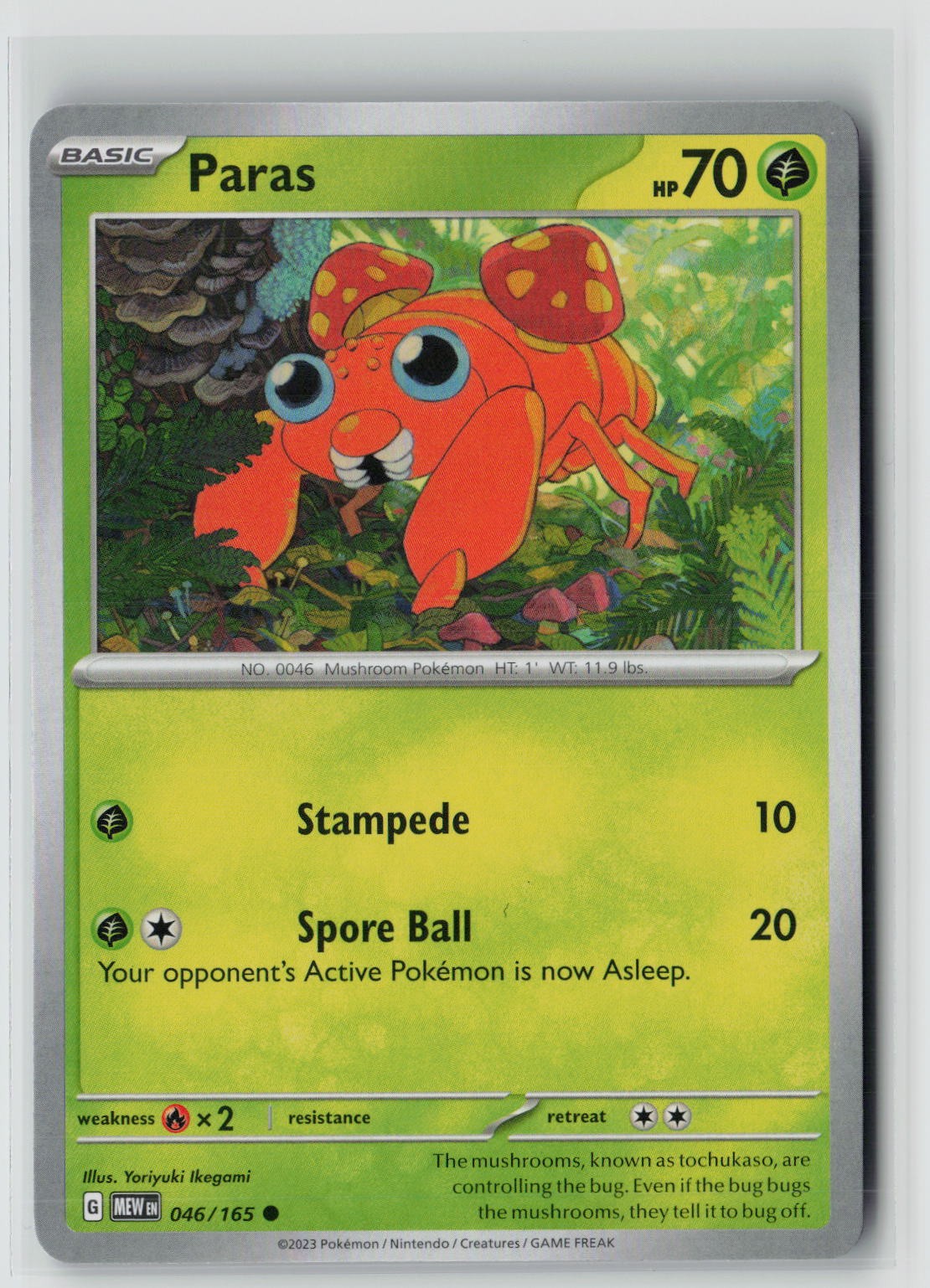 Paras (SV: Scarlet & Violet 151 046/165) NM
