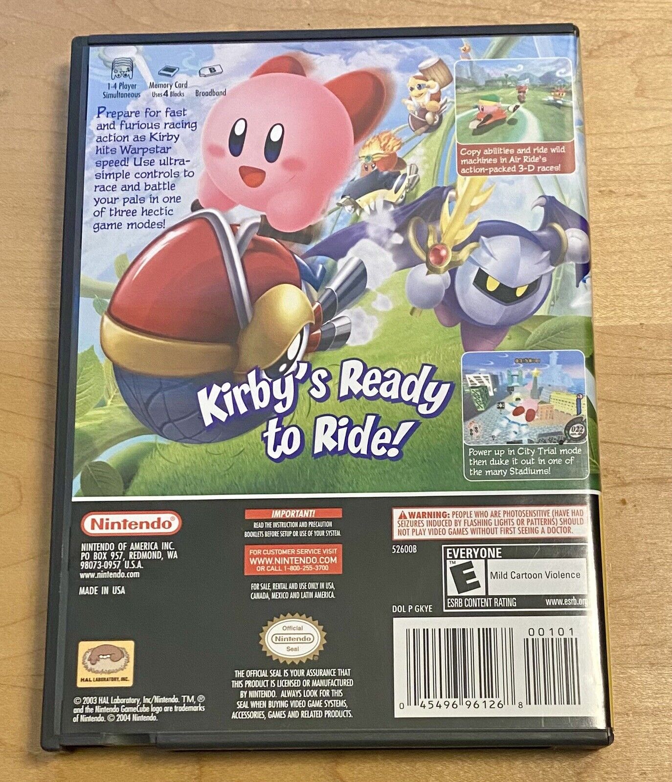 Kirby Air Ride (Nintendo GameCube, 2003) GC CIB W/ Manual & Inserts, Tested