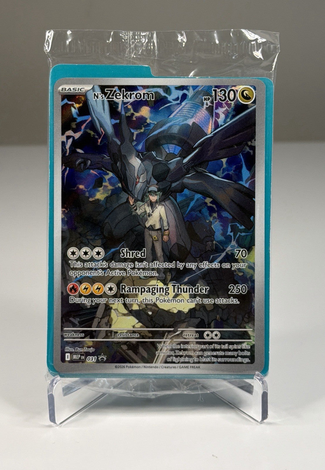 Pokémon TCG Holo Full Art N’s Zekrom Promo Card #31 Sealed New