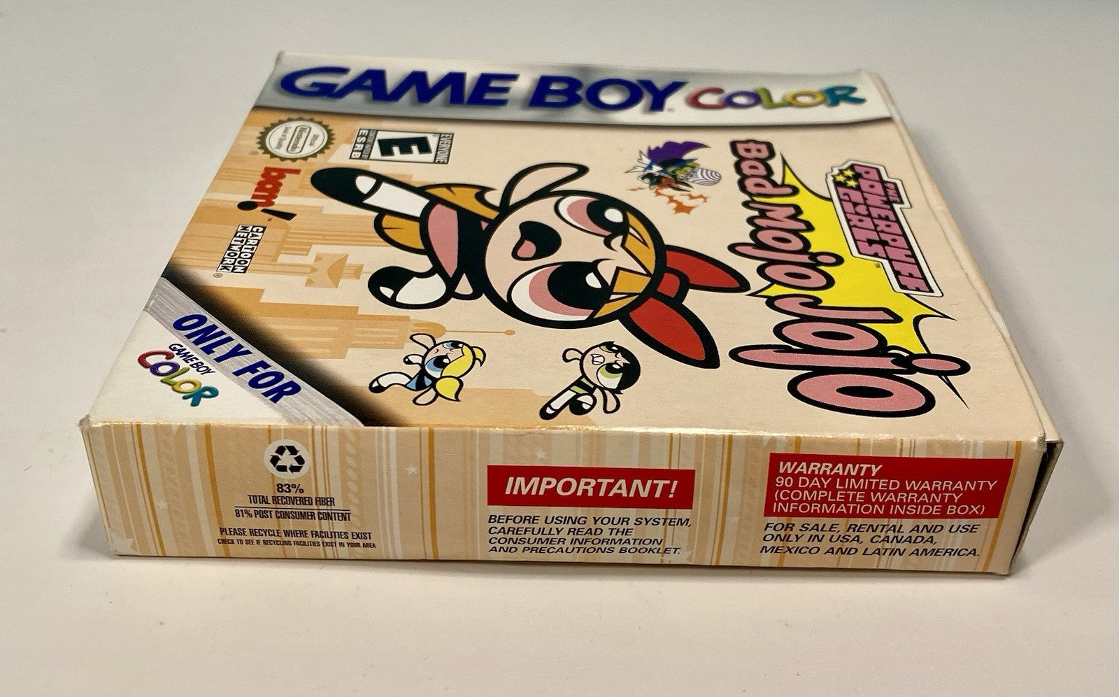 Powerpuff Girls: Bad Mojo Jojo Game Boy Color GBC Complete CIB Box Manual Insert