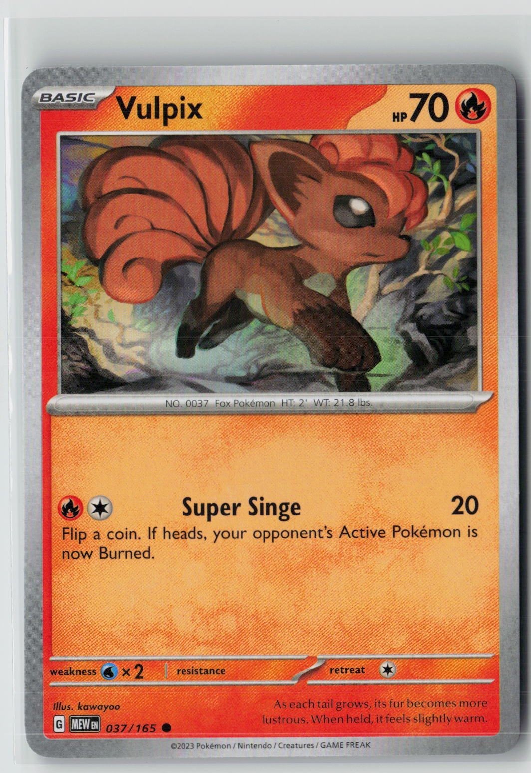 Vulpix (SV: Scarlet & Violet 151 037/165) NM