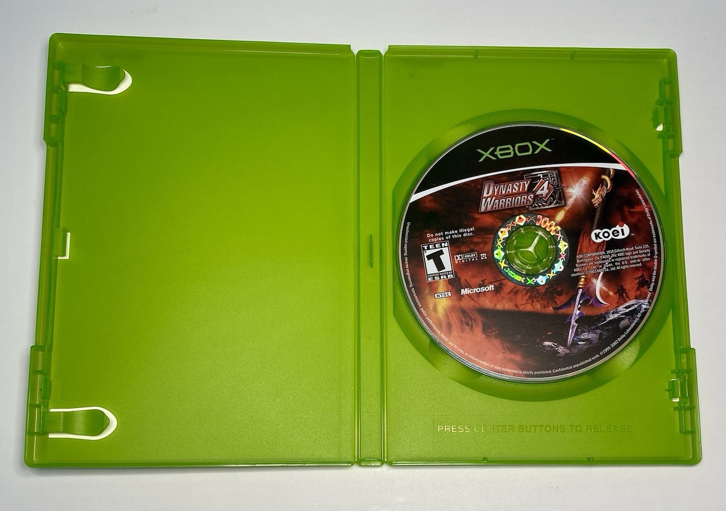 Dynasty Warriors 4 ( Original Microsoft Xbox, 2003) Tested & Works!