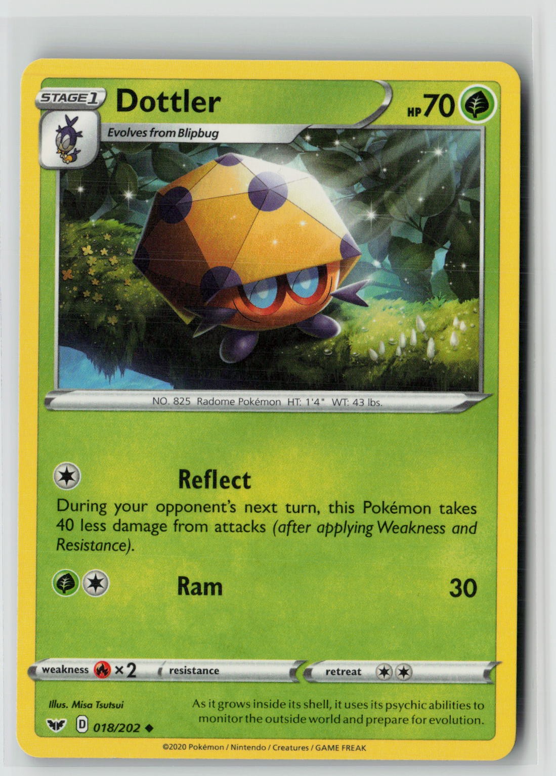 Dottler (SWSH01: Sword & Shield Base Set 018/202) NM