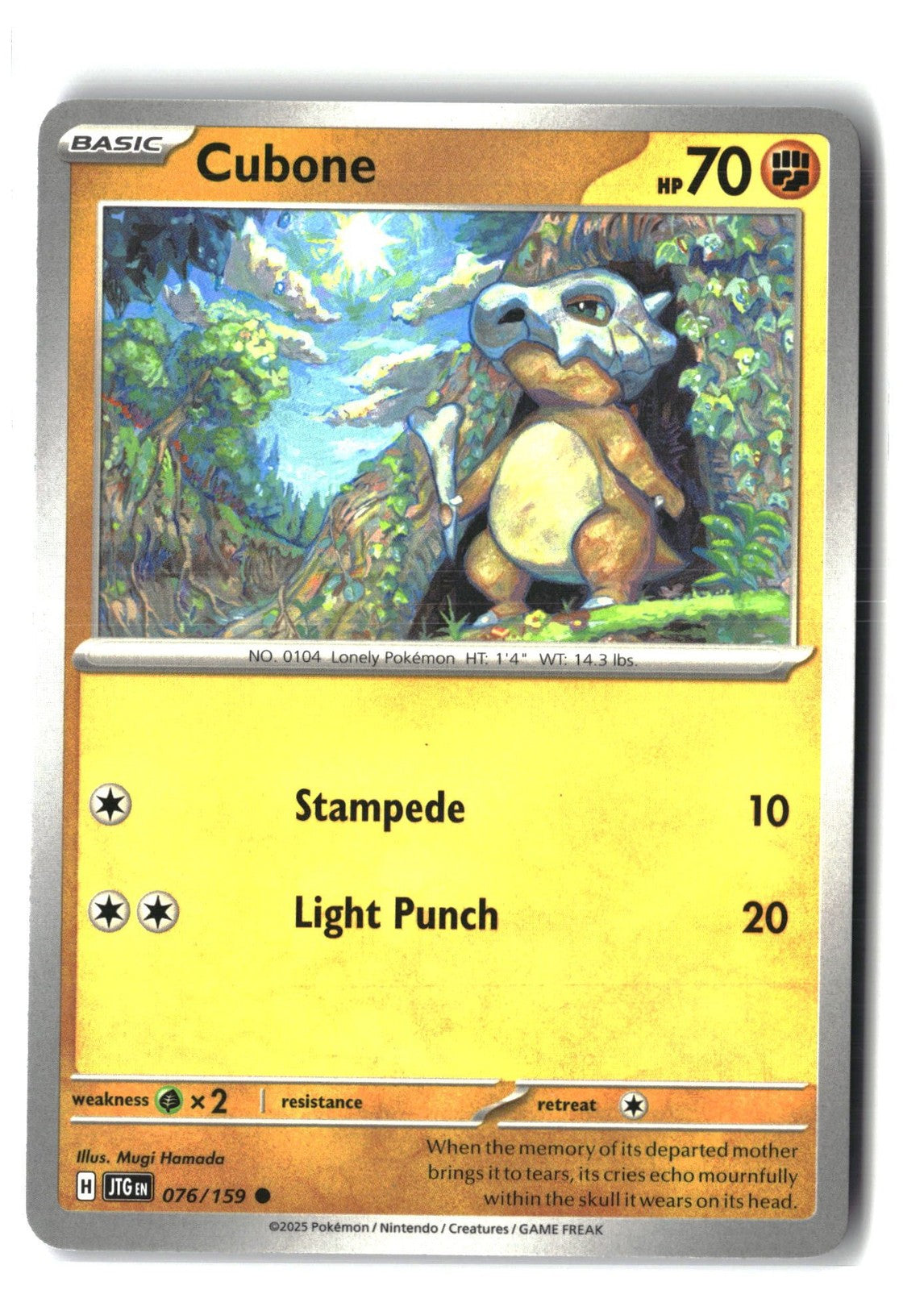 Cubone (Journey Together 076/159) NM