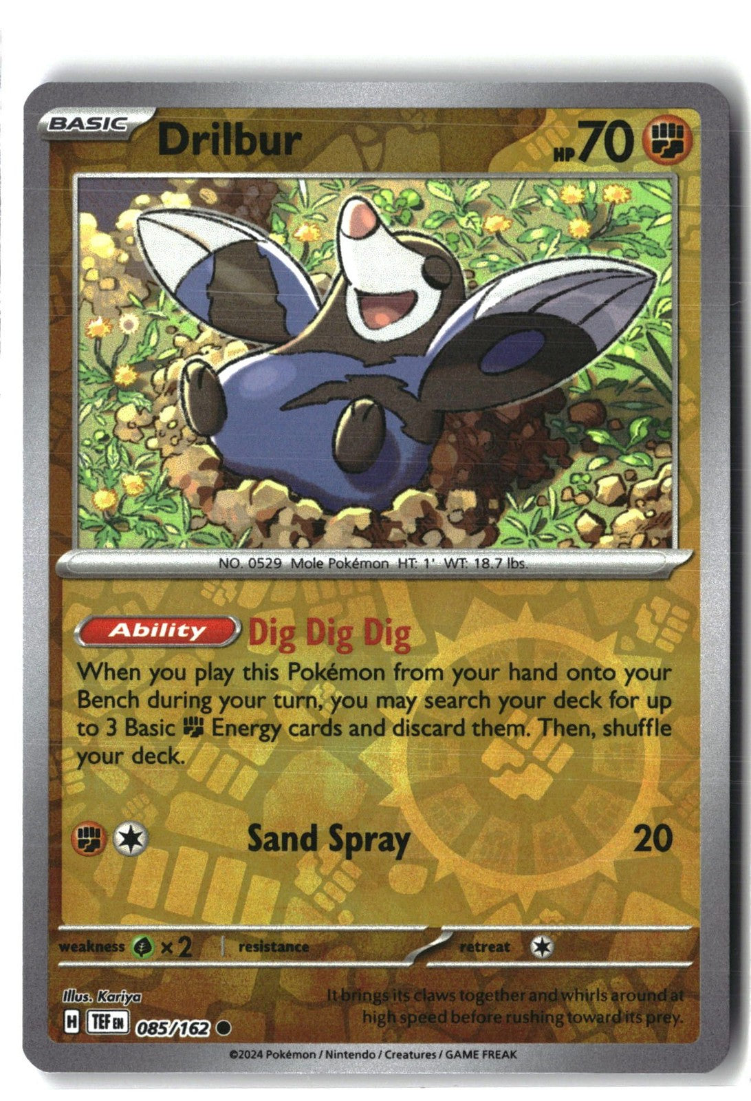 Drilbur Reverse Holofoil NM (Temporal Forces 085/162)