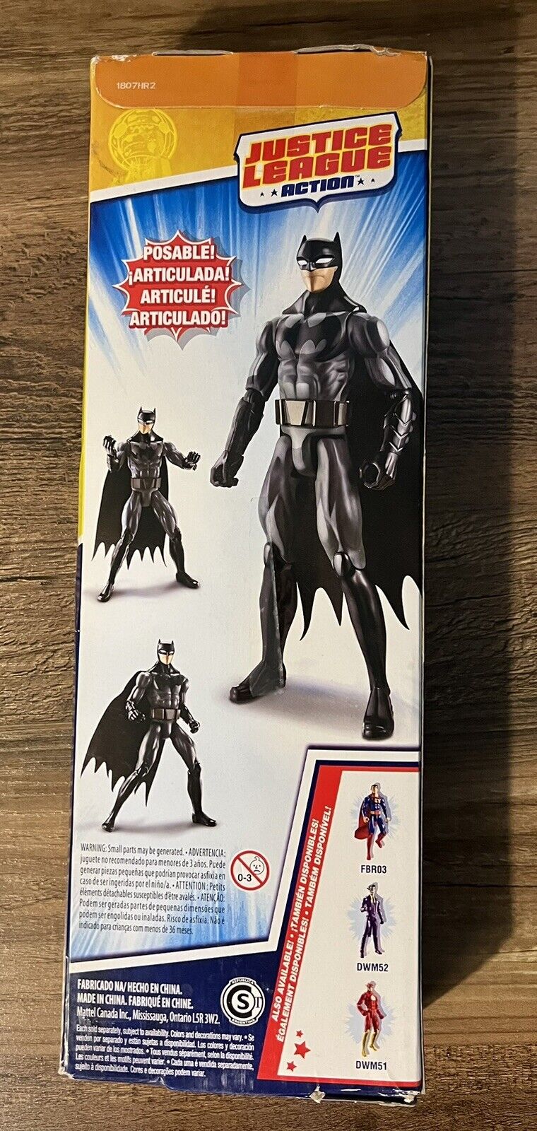 2016 MATTEL~DC COMICS~JUSTICE LEAGUE ACTION~BATMAN~NIB~12" POSABLE ACTION FIGURE