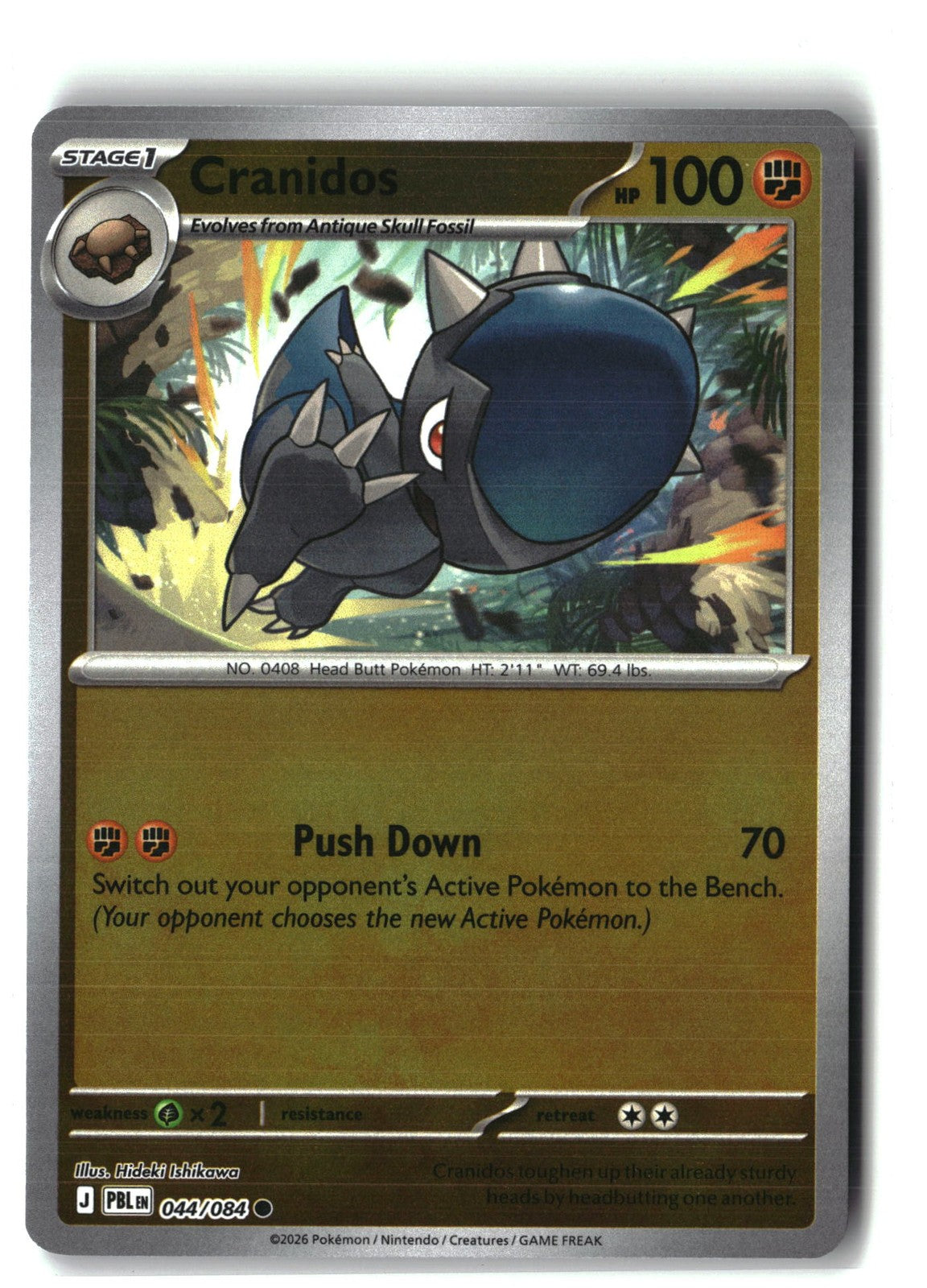 Cranidos Reverse Holofoil NM (Pitch Black 044/084)