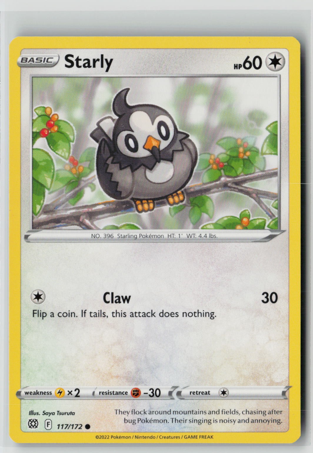 Starly (SWSH09: Brilliant Stars 117/172) NM