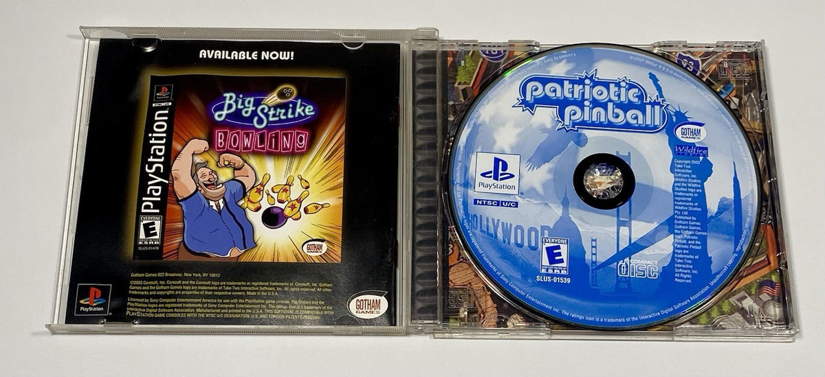 Patriotic Pinball (Sony PlayStation 1 2003) PS1, CIB W/ Manual, Tested Read Desc