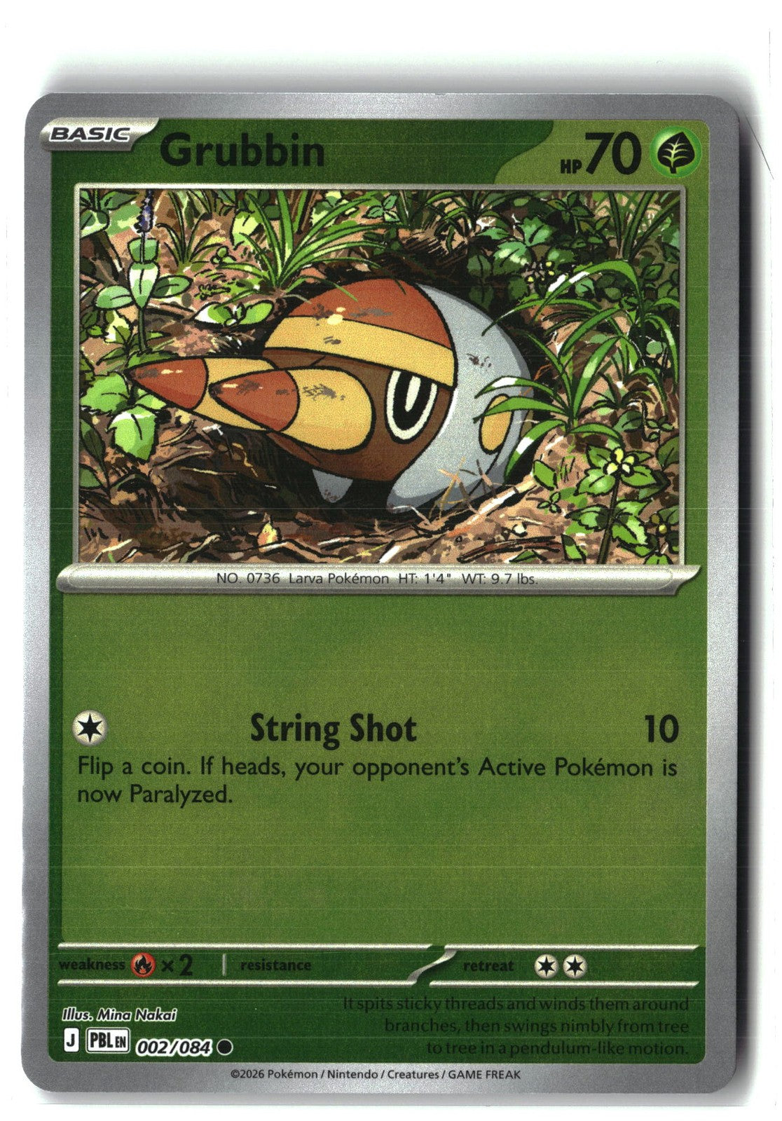 Grubbin Reverse Holofoil NM (Pitch Black 002/084)