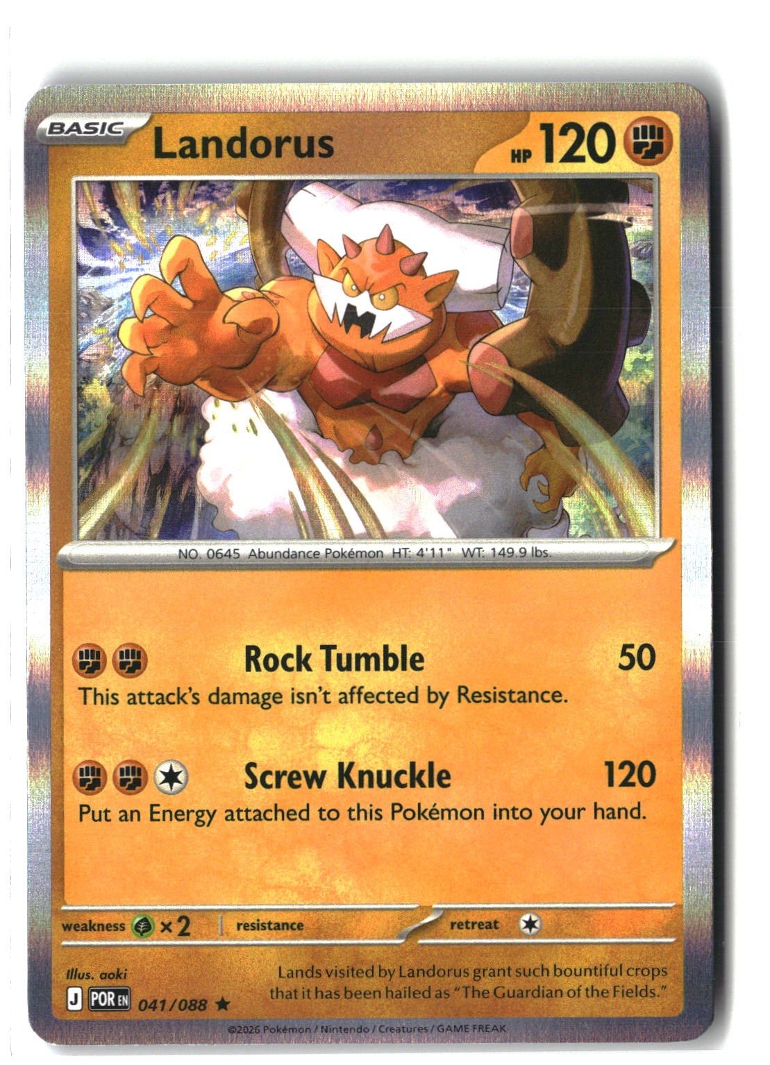Landorus Holofoil NM (Perfect Order 041/088)