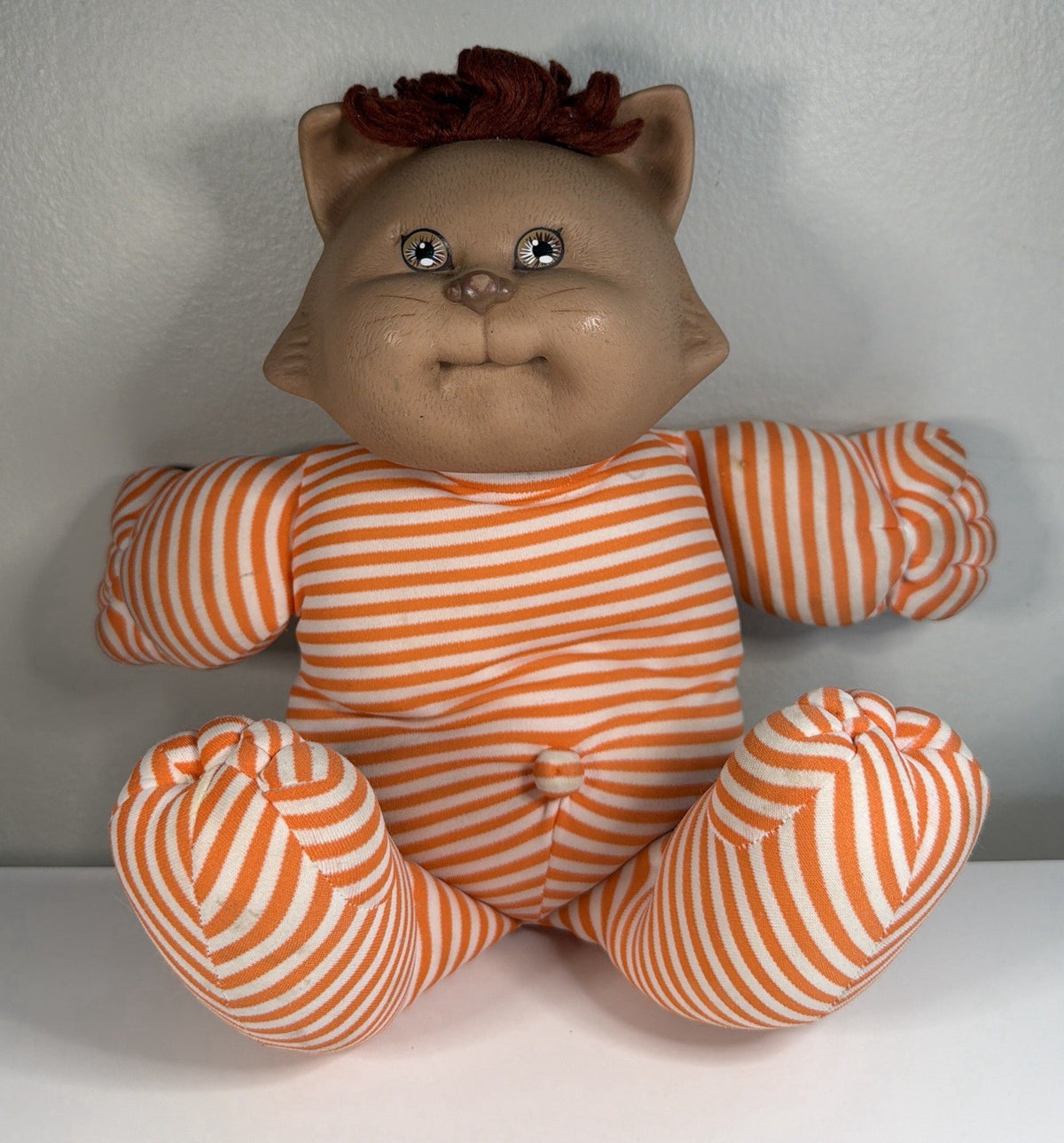 Cabbage Patch Kids Koosas Orange Striped Cat Pet Doll By Coleco 1983 Vintage
