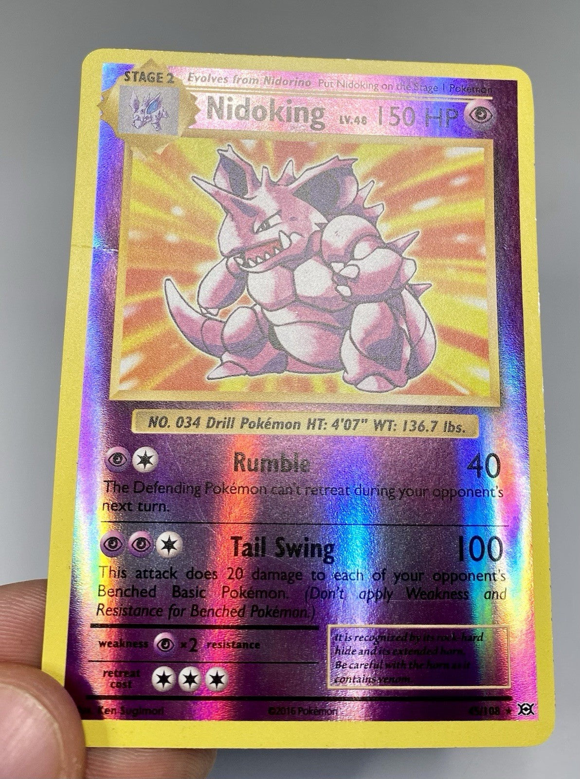 Pokémon Evolutions Holo Lot Blastoise EX 21/108 Nidoking 45/108 Kakuna 6/108