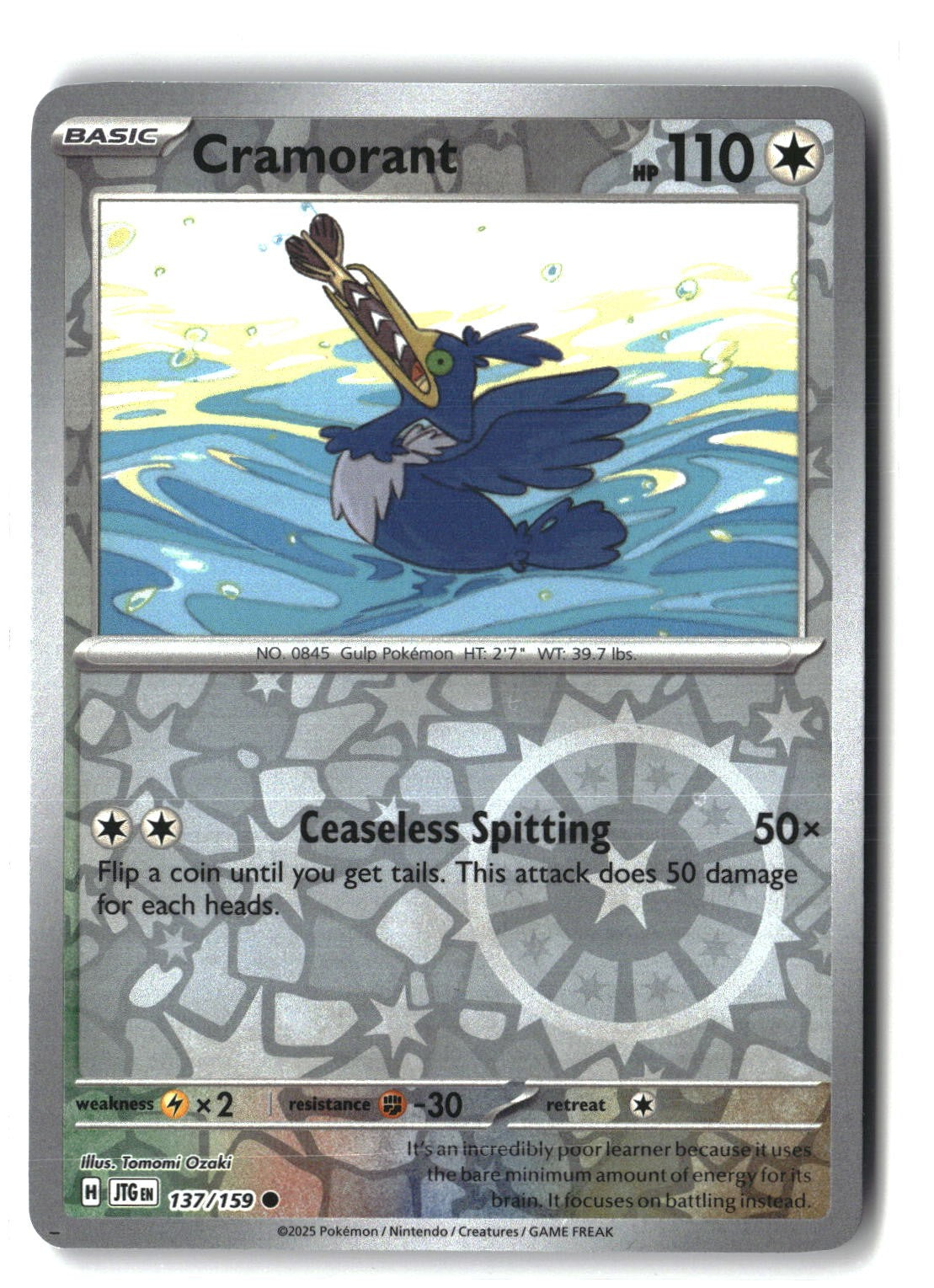 Cramorant Reverse Holofoil NM (Journey Together 137/159)
