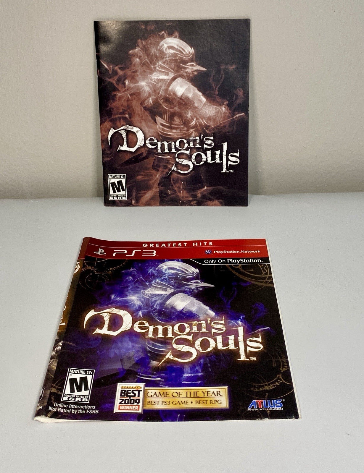 Demon’s Souls Playstation 3 PS3 Manual & Cover Art (Greatest Hits) Only