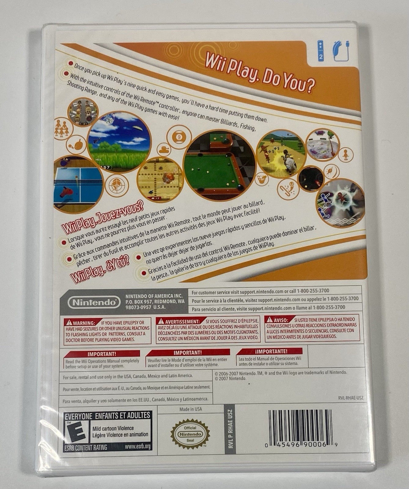 Wii Play (Nintendo Wii, 2007) Brand New & Factory Sealed, Mint Seal