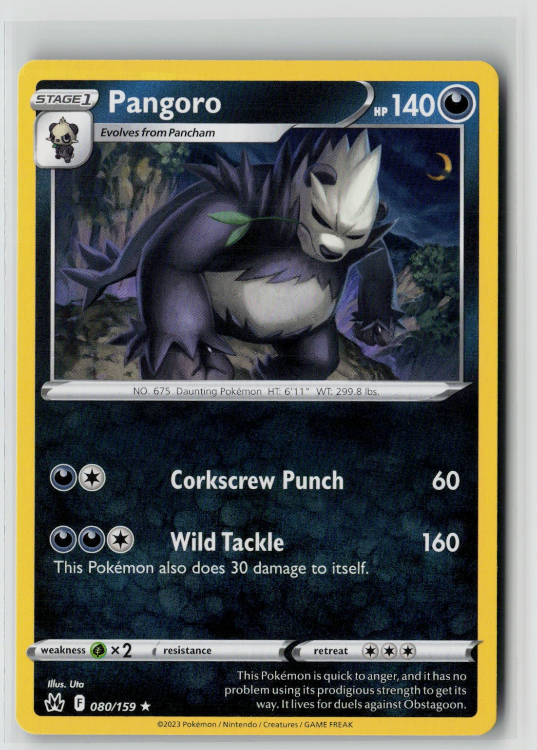 Pangoro (SWSH: Crown Zenith 080/159) NM
