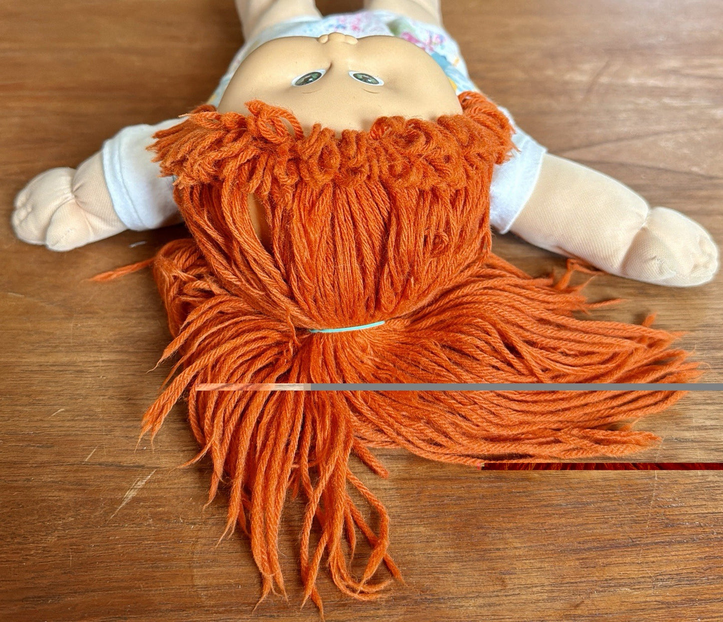 Cabbage Patch Doll 1978 1982 Xavier Roberts Green Eyes & Red Hair, One Piece Pjs