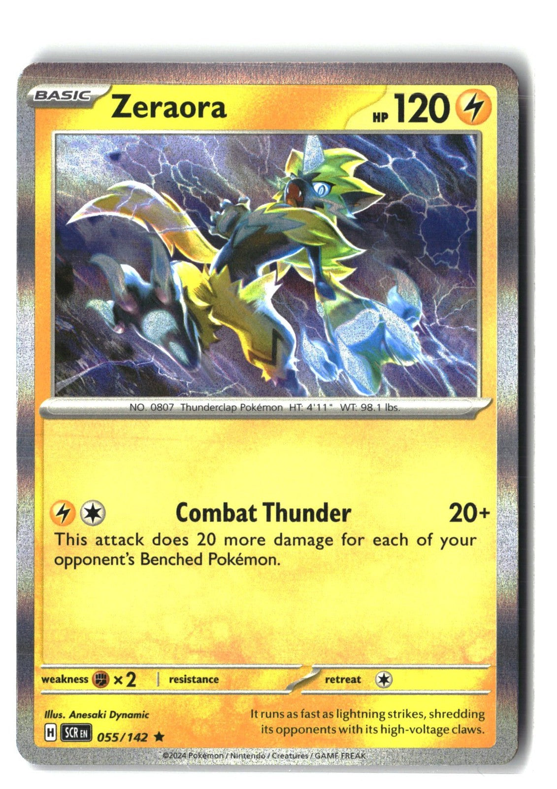 Zeraora Holofoil NM (Stellar Crown 055/142)