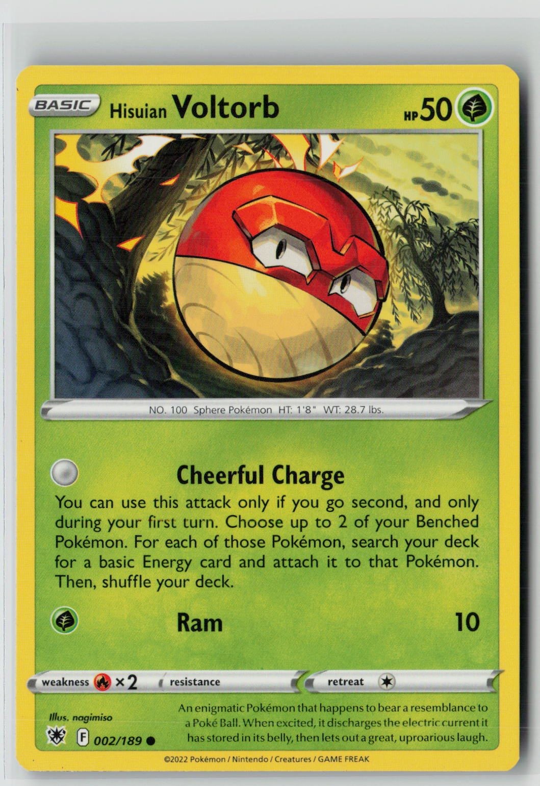 Hisuian Voltorb (SWSH10: Astral Radiance 002/189) NM