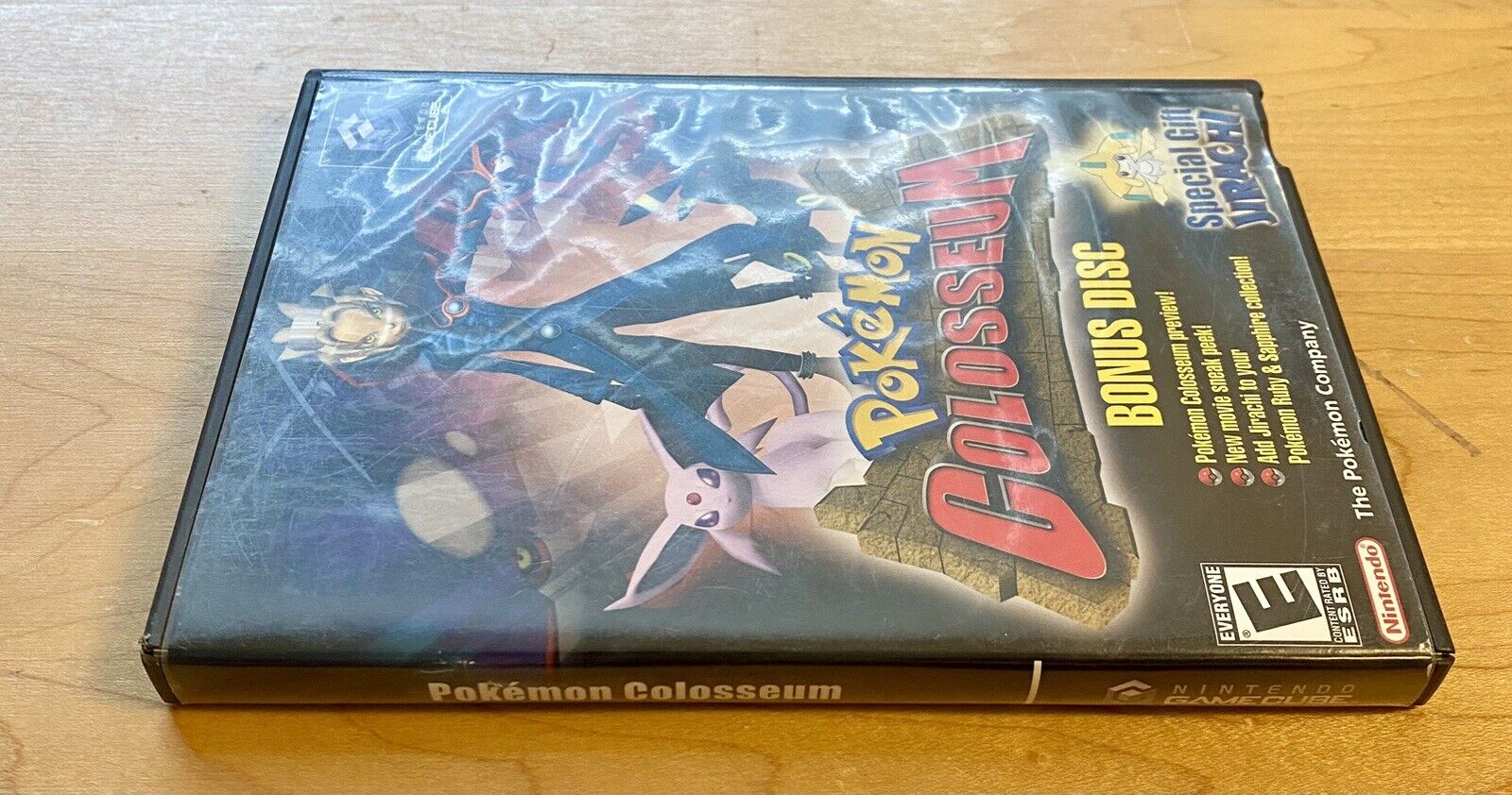 Pokemon Colosseum Bonus Disc (Nintendo GameCube, 2004) w/ Jirachi Insert CIB