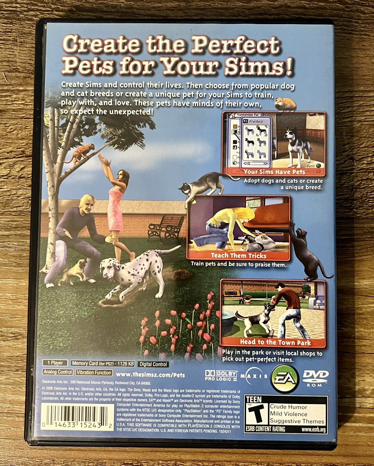 The Sims 2: Pets PS2 (Sony PlayStation 2, 2006) Complete TESTED